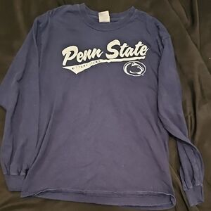 Gildan Navy Long Sleeve Tee